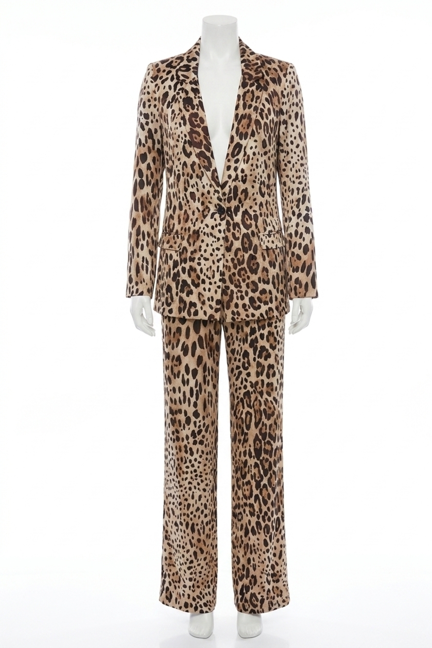 NEW MISA LOS ANGELES dionne deep v-neck jacket in leopard print